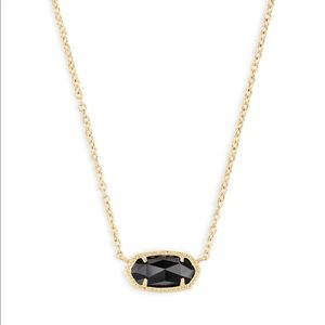 Kendra Scott Elisa Black & Gold Pendant